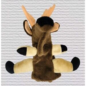 Vtg 01' Bass Pro Shops Moose Plush Hand Puppet Golf Head Cover RARE